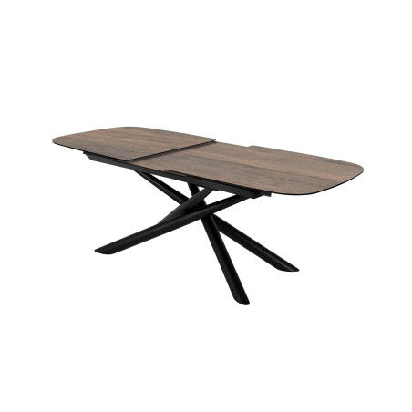 CAIRNS-Table de séjour Gris Couleur:Bois foncé