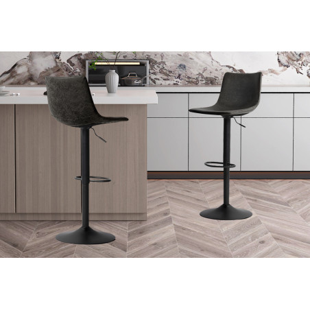 ELLERY-Tabouret de bar (lot de 2)