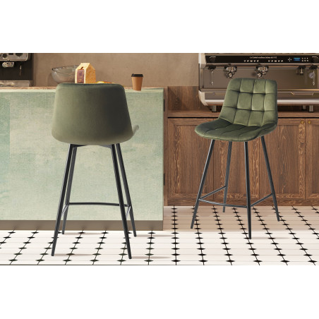 GOLDEN-Tabouret de bar (lot de 2)