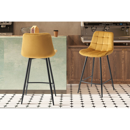 GOLDEN-Tabouret de bar (lot de 2)