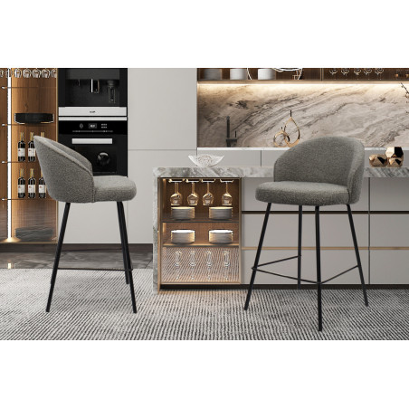JUNE-Chaise de comptoir (lot de 2)