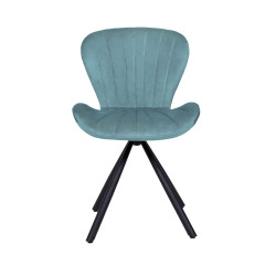 VICTORIA-Chaise de séjour pivotante Bleu (lot de 2)  2