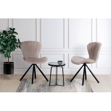VICTORIA-Chaise de séjour pivotante (lot de 2)