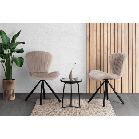 VICTORIA-Chaise de séjour pivotante (lot de 2)