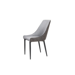 WINNIPEG-Chaise de séjour Gris (lot de 4)
