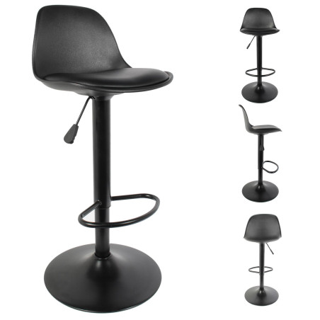 ISAK-Tabouret de bar Noir (lot de 2)