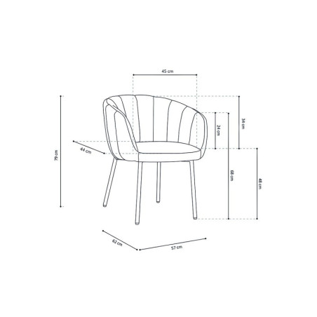 SEVILLA-Chaise de séjour (lot de 2)