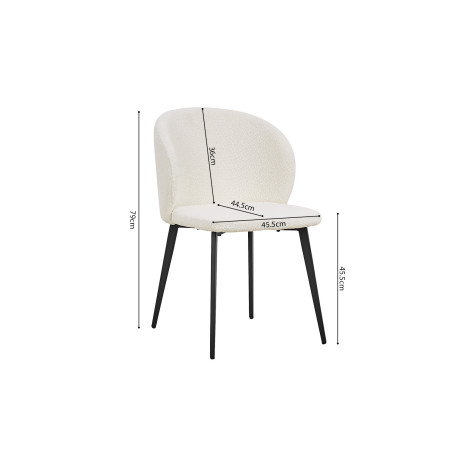 TOLEDO-Chaise de séjour (lot de 2)