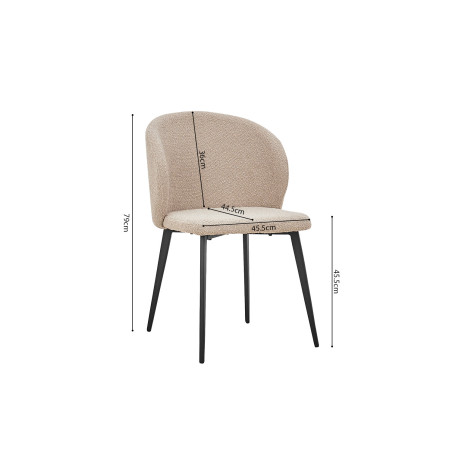 TOLEDO-Chaise de séjour (lot de 2)
